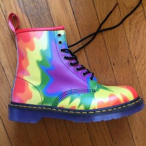Brand new Dr. Martens 1460 pride tyedye boots